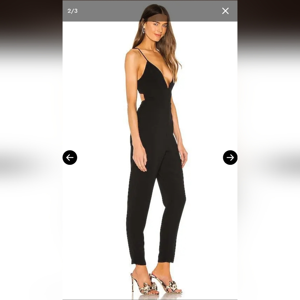 NBD REVOLVE Madison Plunge Backless Jumpsuit-Medium
